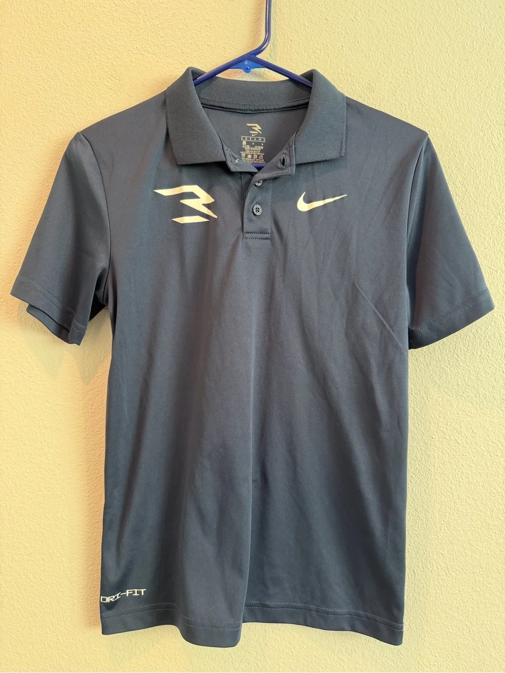 Nike Navy Polo with White Swoosh Accents
